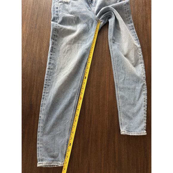 American Eagle Jeans Womens 000 Regular Blue Stretch Distressed High Rise Denim - Picture 7 of 7